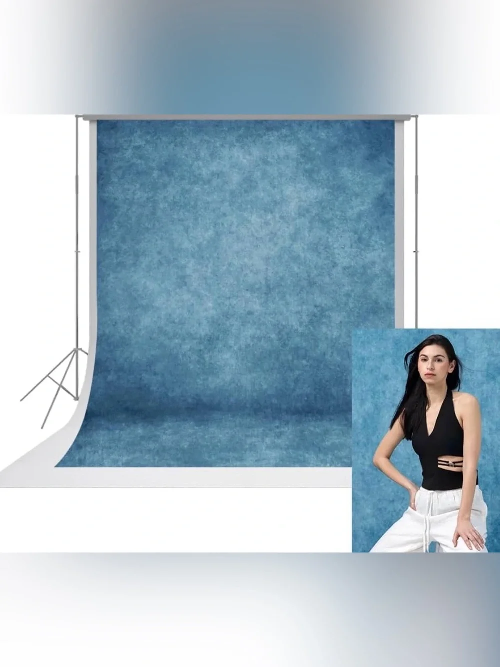 UrcTepics 6×8ft Abstract Blue Backdrop